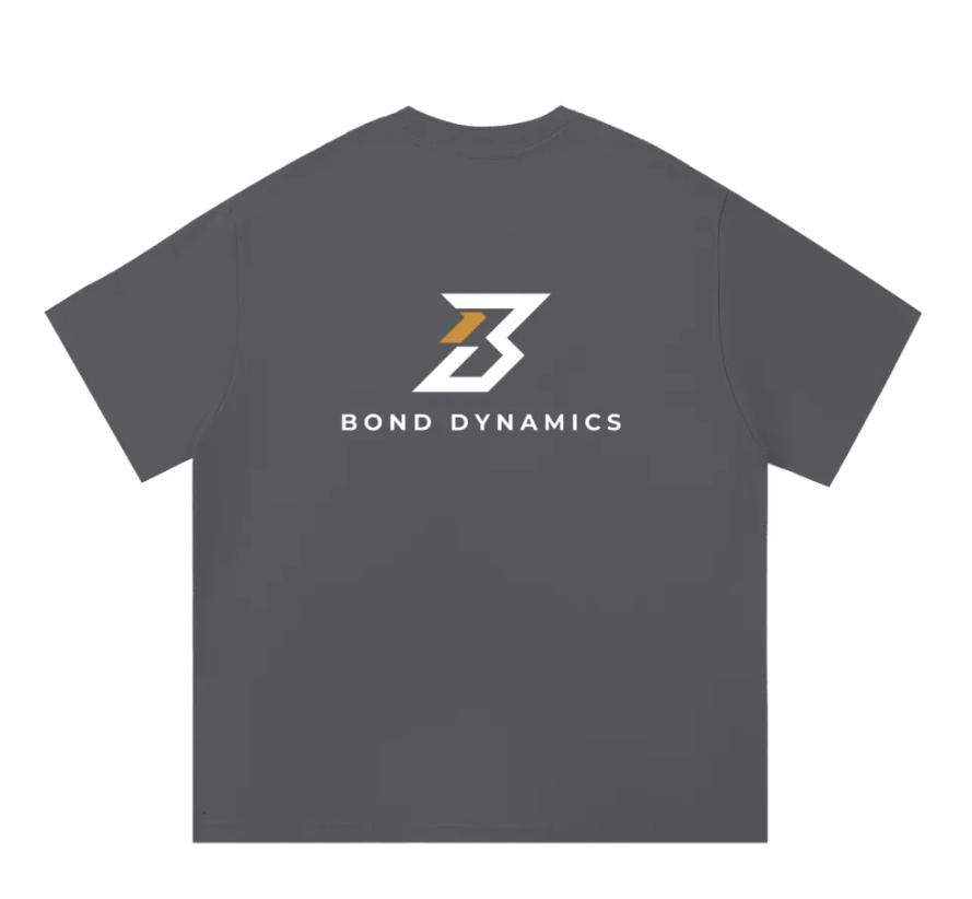 Grey Tee with Gold Logo