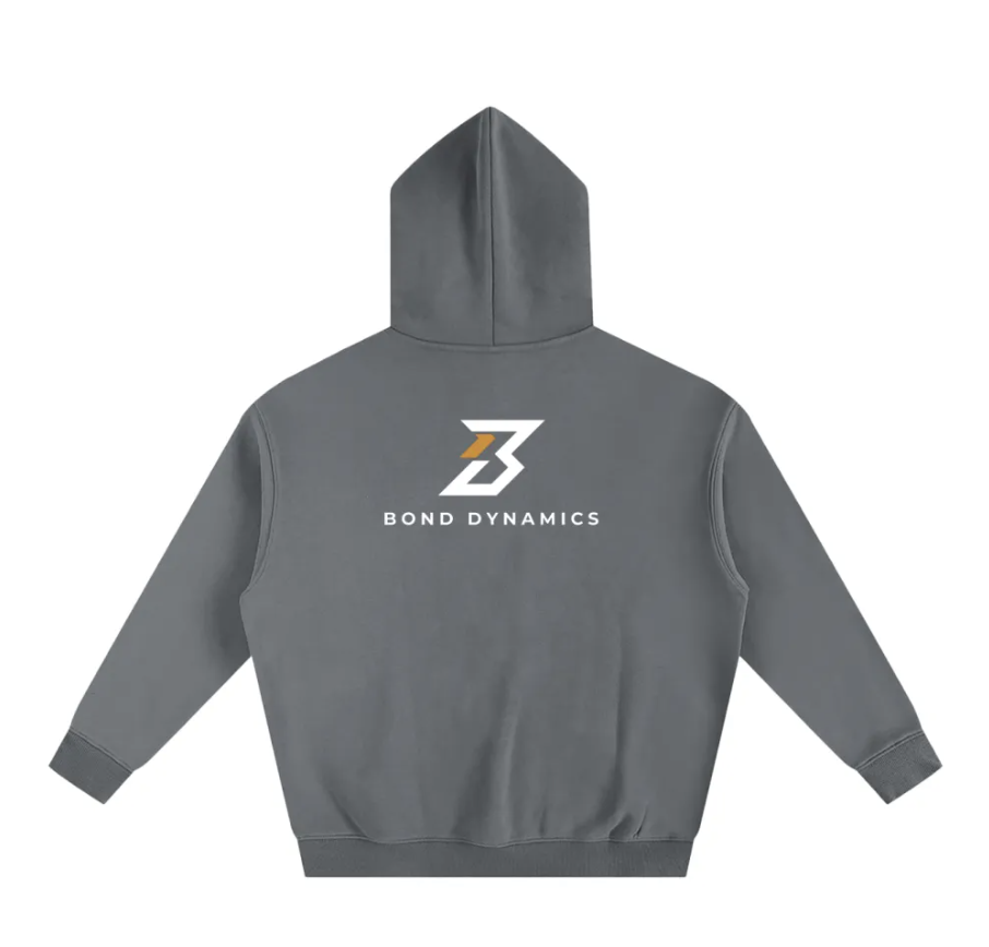 Grey Hoodie with Gold Logo