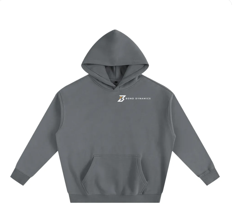 Grey Hoodie with Gold Logo